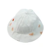 .High Quality In Stock  Embroidery 100% Cotton Baby Bucket Hat Cap