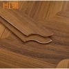 High quality Interior design classic brown shaped herringbone parquet triple solid wood flooring