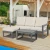 Import High Quality Leisure Patio Furniture Set Factory Customized Outdoor Plastic Three Seat Sofa HDPE Sofa For Courtyard from China