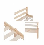 High quality modern style solid pine single person rubber wood  bed  frame
