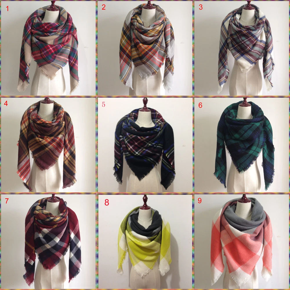 High quality pashmina Acrylic blanket scarf for Women Wrap Shawls