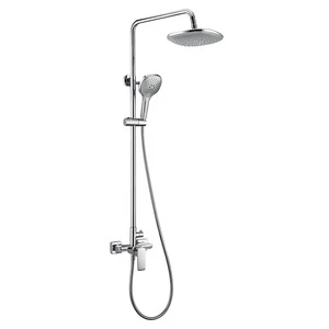 High Quality Sanitary Ware Brass Material Silvery Bath Taps Shower Faucet Set For Bathroom