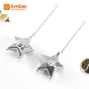 High Quality Stainless Steel Tea Filter Star Shape Tea Infuser Tea Strainer With Chain