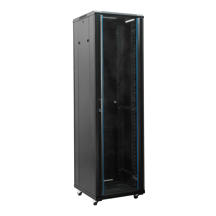 High Quality Standard 19 Inch Data Center Server Rack 42U Floor Standing Glass Door DDF Network Cabinet