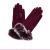 Import High quality wholesale winter fur trim rabbit wool glove for touch screen from China