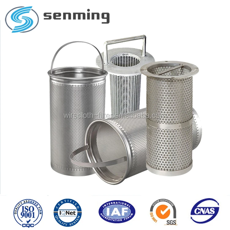 High quality wire mesh filter screen made fabricated temporary pipeline basket strainers