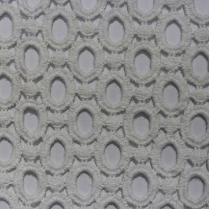 Hole design cutwork lace fabric white cotton lace embroidery fabric