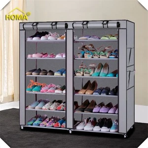 Home Shoe Rack Storage Shelves Organizer 6 Layer 12 Grid Portable