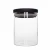 Import HOT 400ml selling small glass airtight storage lucid jar with black plastic lid from China