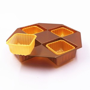 Hot Sale Custom Size Disposable Food Blister Packaging Mooncake Plastic Packaging Tray