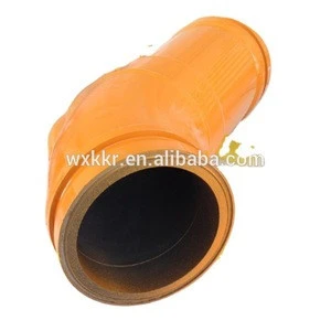 Hot sale Dn125 concrete pump spare parts accessories pipe elbow 90 degree elbow pipe