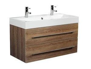 Hot sale modern bathroom vanity with double bamboo and drawers