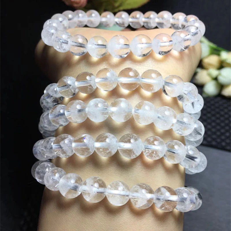 HOT Sale Natural White-phantom crystal Bracelet jewelry beads crystal bracelet Transparent Hand Chain