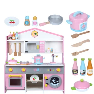 Hot Sale Role Play Japanese Wooden Kitchen Set Toys for Children