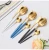 Import Hot sale Wedding gift  mirror polish dinnerware set  luxury stainless steel metal cutlery set from China