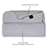 hot sell winter 20 lbs comfort with minky ynm bamboo hotel airplane adult full 100 cotton eco weighted blanket