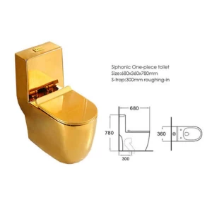 Hot selling bathroom wc porcelain gold luxury sanitaryware toilet gold toilet seat golden commode prices