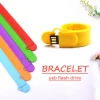 Hot-Selling Bracelet USB Flash Drive Wholesale Silicone Wrist Band Usb 2.0 Memory Stick Flash Pen Drive 64Gb 8Gb 16Gb 32G