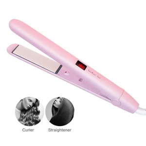 Hot Selling Hair straightener with Aluminum Alloy Ceramic Coating and Auto Shut Off electric digital LED flat curling iron