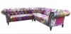 Hot selling Velvet Sectional Chesterfield Corner Sofa Set  fashionable and attractive Living Room Furniture