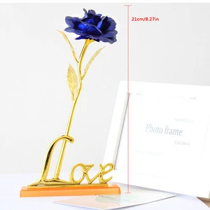 HOT The Best And Most Emotional Gift Golden Rose Wedding Decoration Golden Flower Valentine&#039;s Day Gift Gold Rose Gold Flower