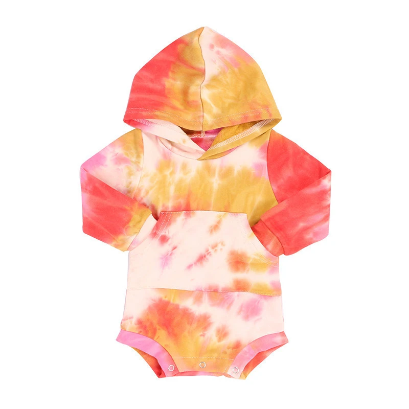 Hot tie-dyes kids clothes custom clothing long sleeve romper clothes new style baby clothes