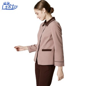 Hotel receptionist manager and cleaning service uniforms for women