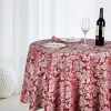 Hotel table cover jacquard round tablecloths custom table cloth