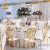 Import Hotel Wedding furniture gold trim white leather High back sofa from China