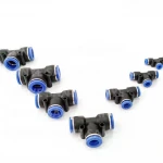 HPE Plastic material 3 WAY T-type push-in tee quick connecting air tube pneumatic fittings