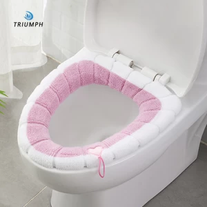 Hygienic soft cotton toilet seat cover overcoat pad washroom accesory