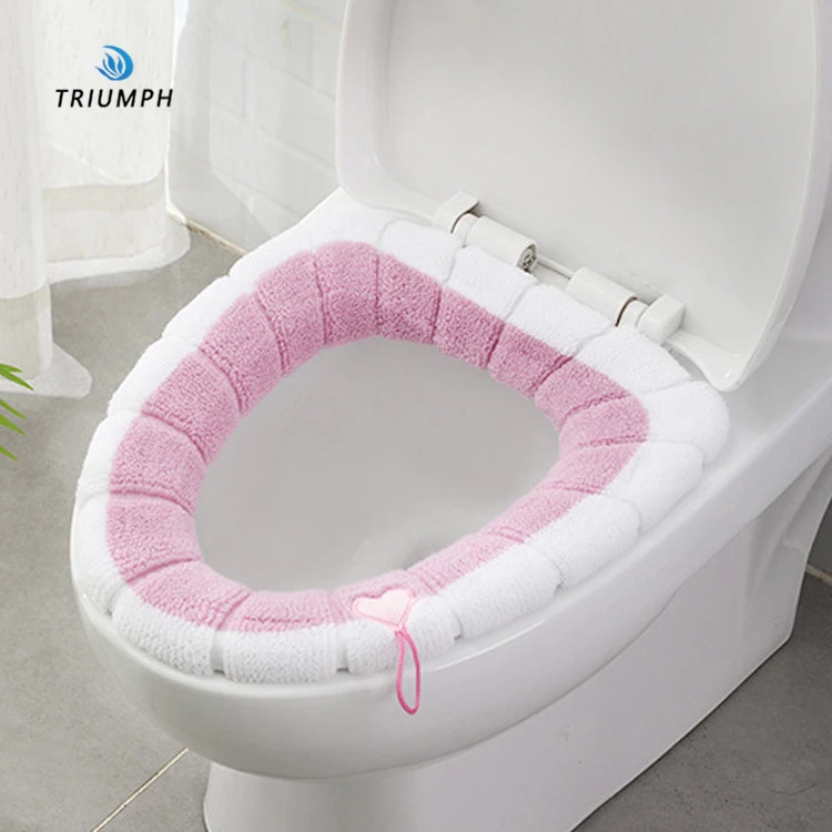 Hygienic soft cotton toilet seat cover overcoat pad washroom accesory