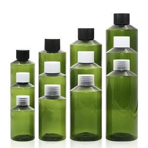IBELONG wholesale  50ml 100ml 150ml 200ml dark green PET plastic lotion bottle plastic bottle with plastic screw cap