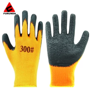 Industrial Wrinkle latex coated gloves and working safety gloves for worker Factory Supply Wholesale Industrial latex workglove