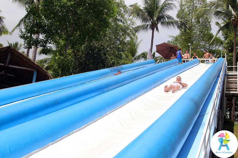 Inflatable free fall inflatable slip n fly water slide