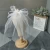 Import ivory plain bridal shower bow small veil wedding yarn hair accessories wedding veils from China