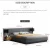 Import Japan tatami design high box storage bed modern double wooden bed frame with eco-friendly board from China