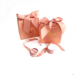 jewelry candy color pink pink luxury jewelry paper gift bags packaging wholesale  jewelry luxury paper bags with logo