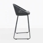Joy Outdoor Rope Bar Stool in Coal Grey