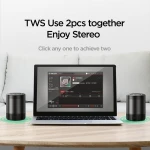 Joyroom M09 Bluetooth Speaker mini portable wireless speaker Stereo Heavy bass sound 1200mAh TWS SD Audio