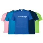 JS Custom Logo Pattern Plain Man Wears Short Sleeve Crew Neck Printing Graphic T-Shirt 100% Polyester Sublimation T-Shirt Custom