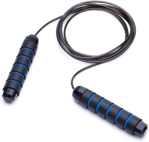 Jump Rope Anti-Slip Adjustable Skipping Rope Tangle-Free with Ball Bearings Rapid Fitness Speed Rope