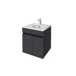 K213 New modern soft closing ceramic basin melamine wall mount bathroom vanity