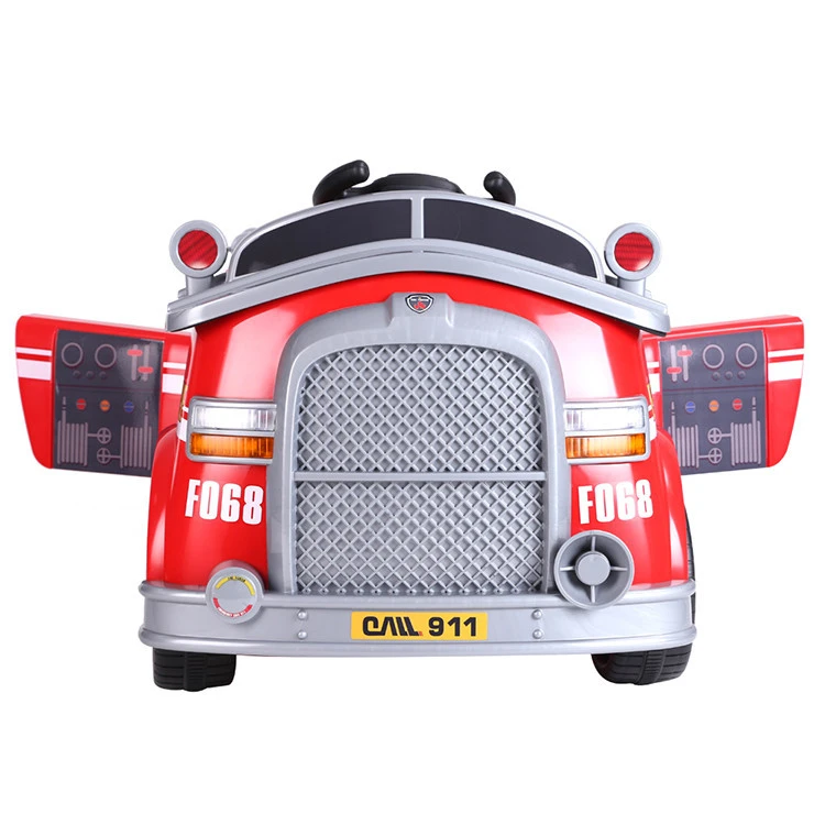 Kids electric fighter fire engine toy truck ride on car toys for big kids