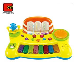 kids musical instruments toys lovely cartoon baby piano with dancing bear
