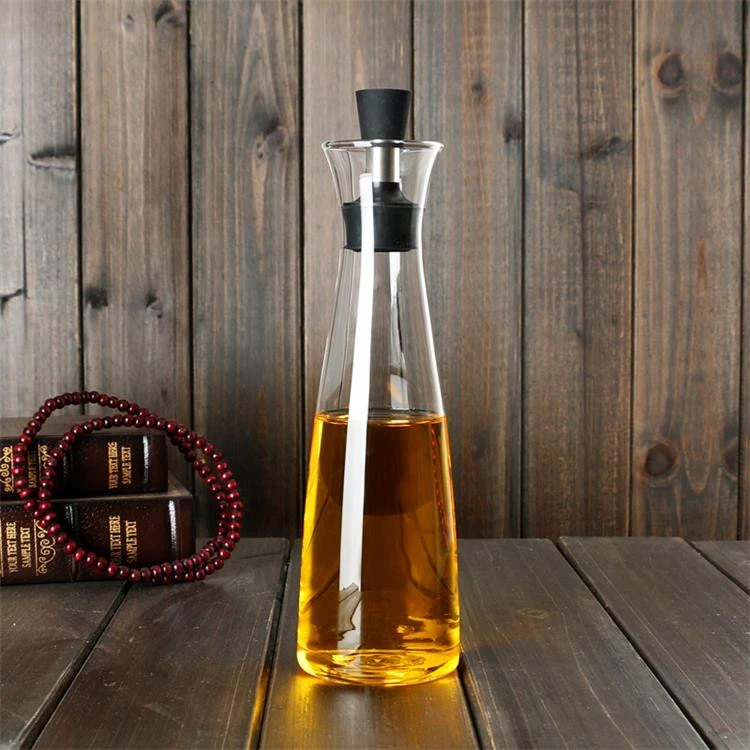 kitchen 550ml clear Round Glass Olive Oil Bottle For Home Used