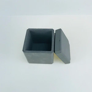 kitchen accessories geometric concrete tank Dark grey Concrete jar Storage holder