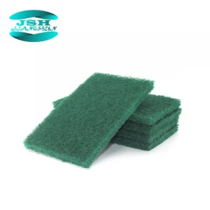 Kitchen cleaning nylon abrasive heavy duty scrub sponge green scouring pad 4&quot; x 6&quot;
