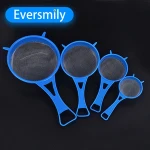 Kitchen cooking tool set mesh strainer plastic soup colander strainer with handle