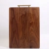 Kitchen Custom Chopping Blocks Rectangle Solid Walnut Wood Cutting Board With Handle